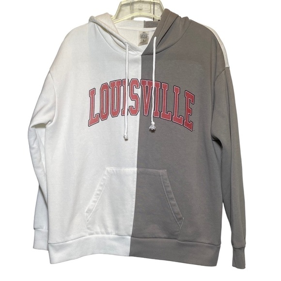 Louisville Cardinals Gameday Couture Women's Large Pullover Hoodie Split color - Picture 2 of 8